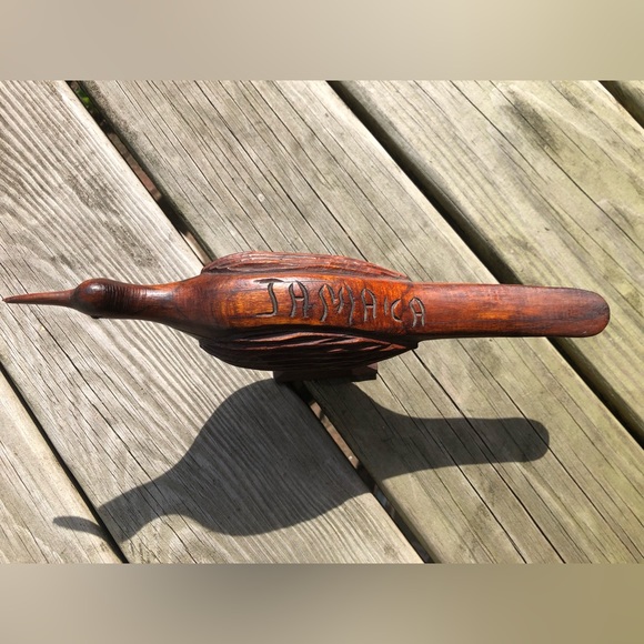 2 Vintage Wood Carvings Birds Sculptures Mahogany / Jamaica Folk Art - Picture 4 of 14